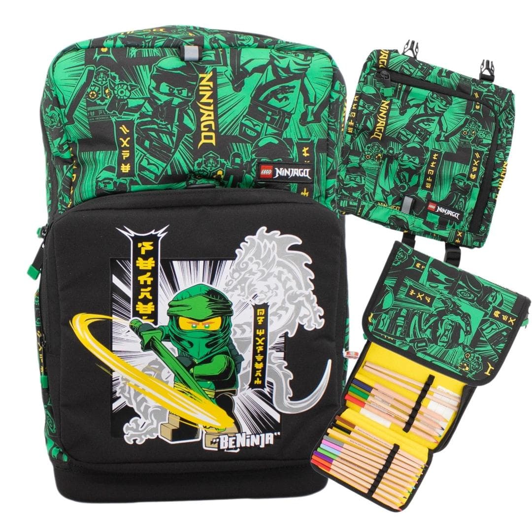Ninjago Lloyd Backpack with Gym Bag and Pencil Case