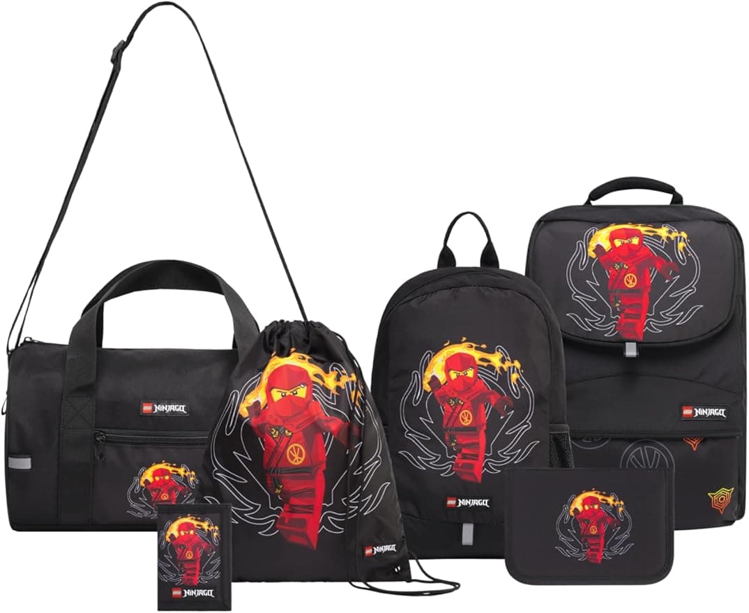 Ninjago Red School Bag Set of 6
