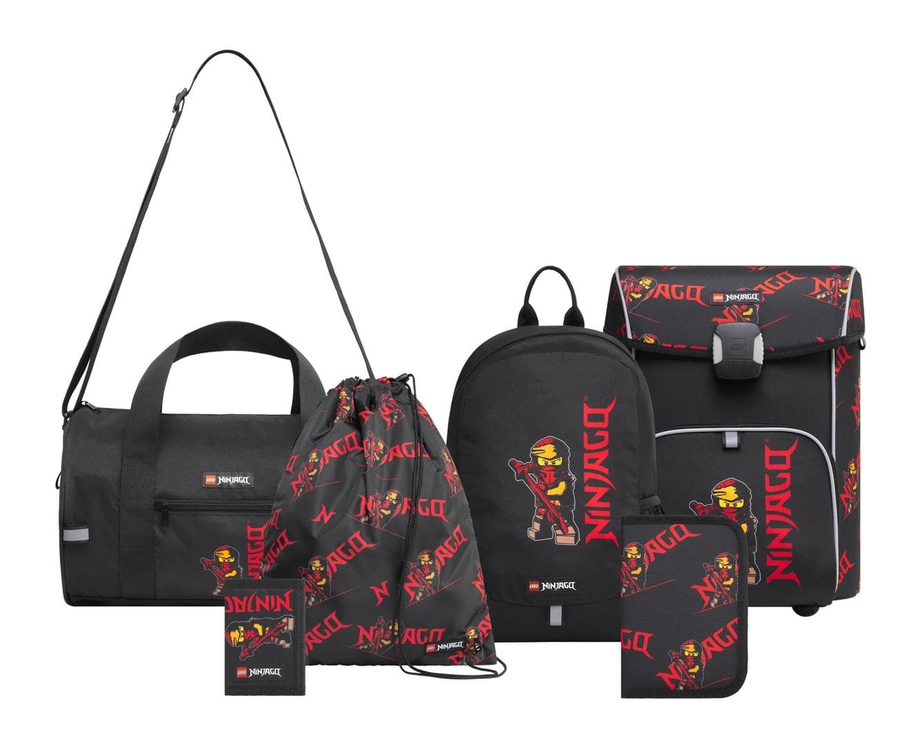 Ninjago Kai School Bag Set of 6