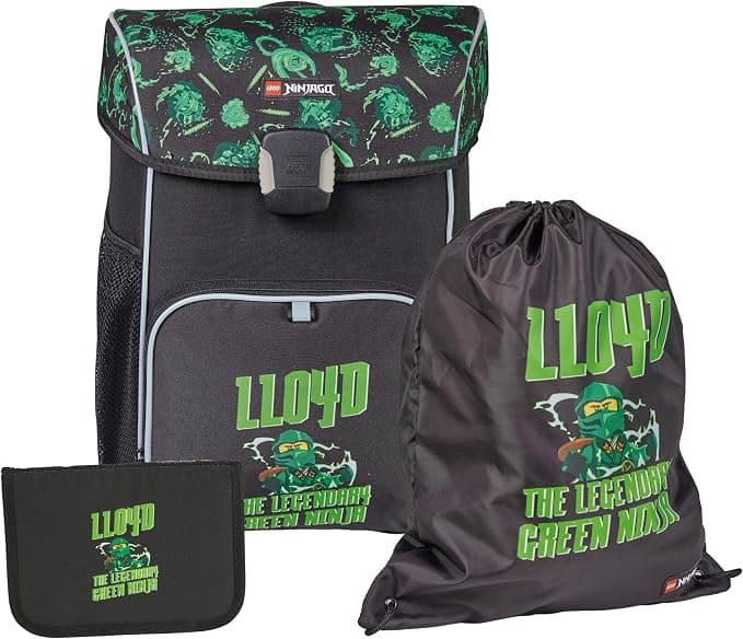 Ninjago Lloyd Backpack with Gym Bag and Pencil Case