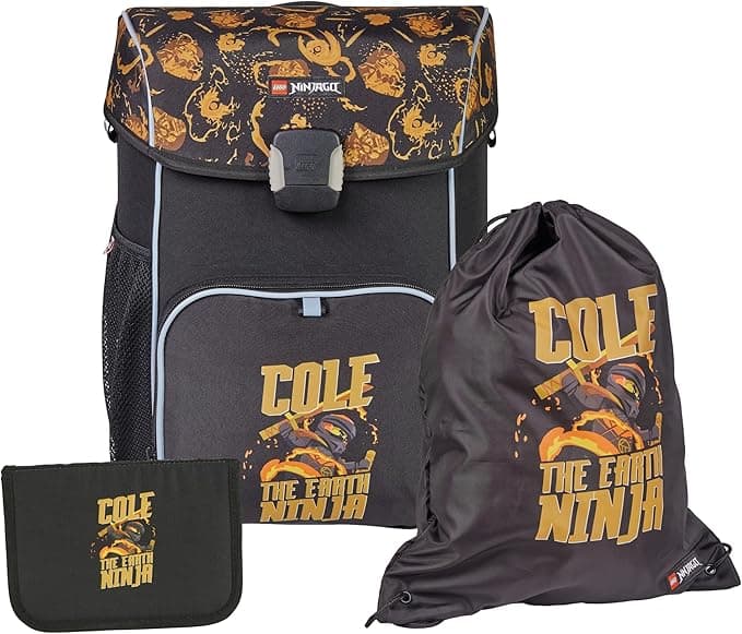 Ninjago Cole Backpack with Gym Bag and Pencil Case