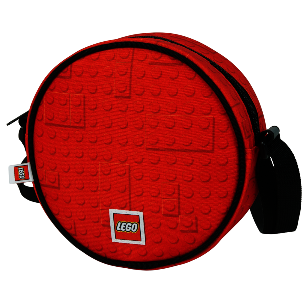 Brick Dots Red Round Crossbody Bag