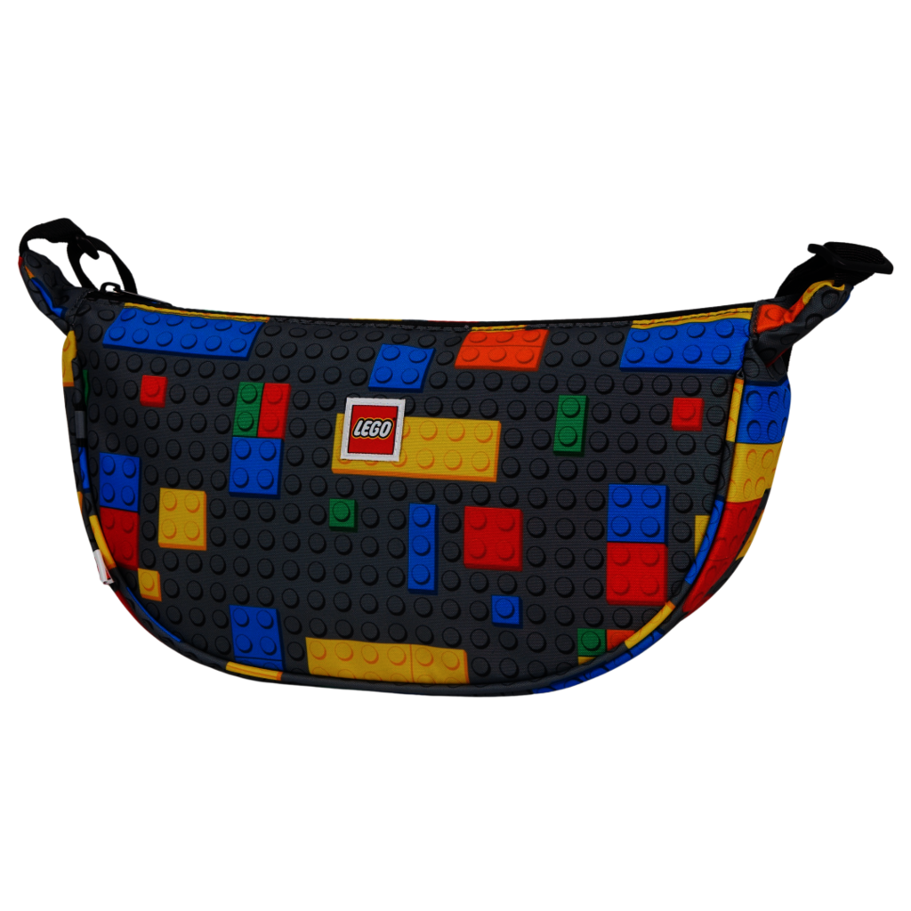 Colourful Bricks Round Crossbody Bag Large