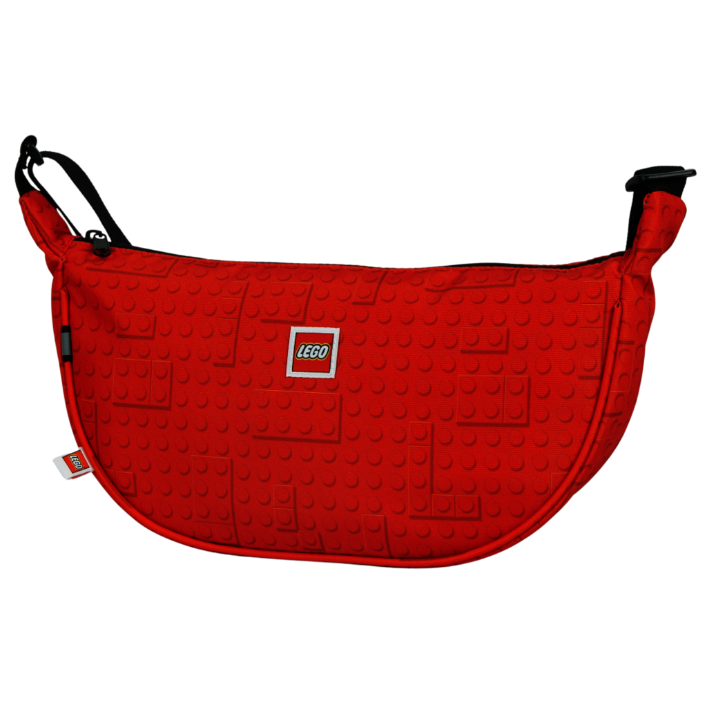 Brick Dots Red Round Crossbody Bag Large