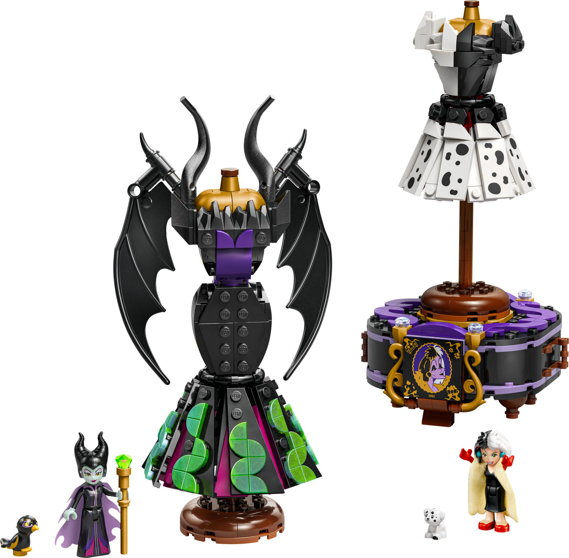 Maleficent's and Cruella de Vil's Dresses