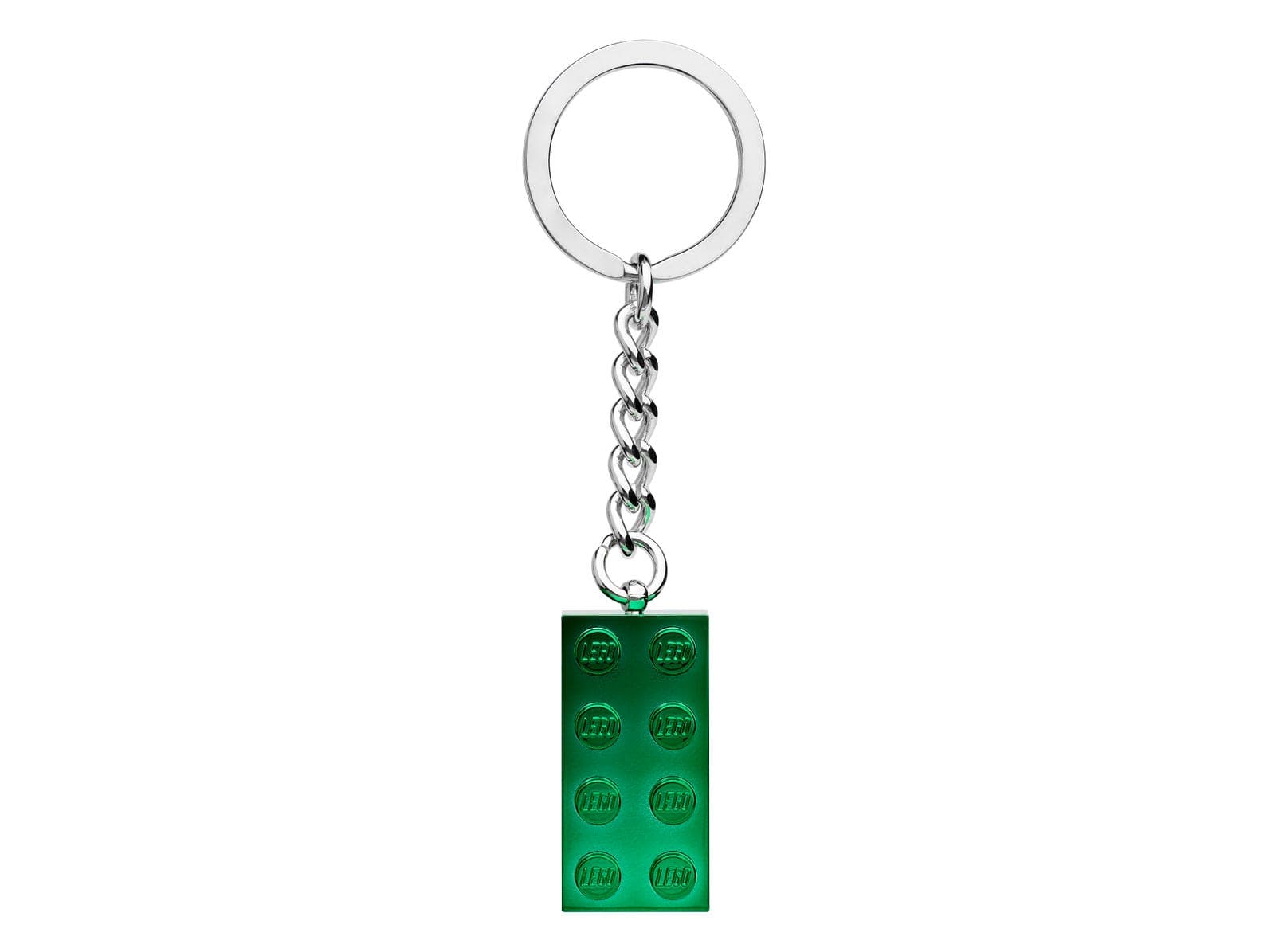 Chrome Green Brick Key Chain