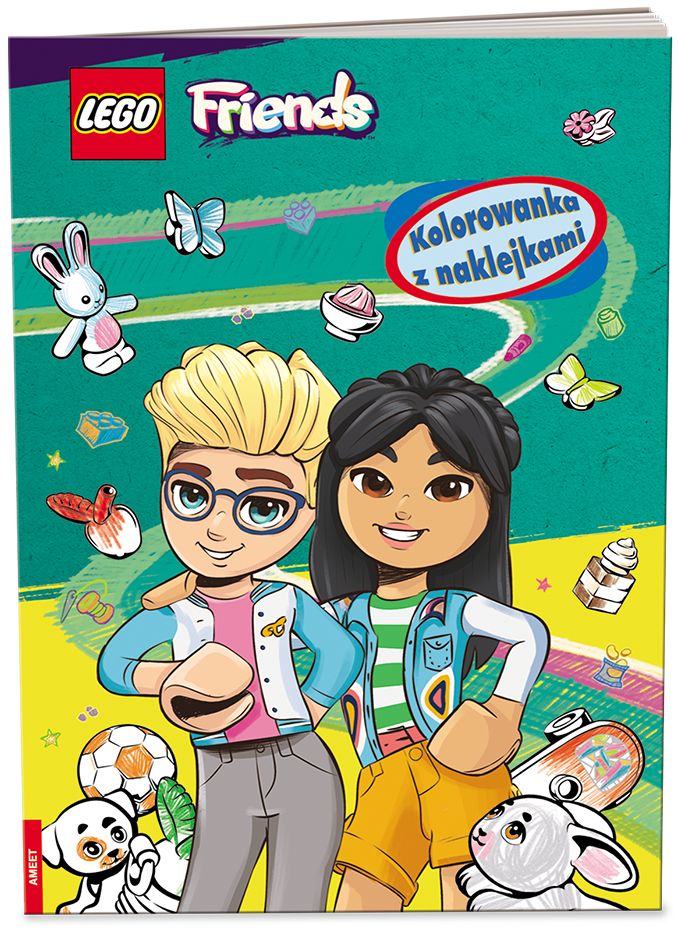 Friends: Kolorowanka z Naklejkami