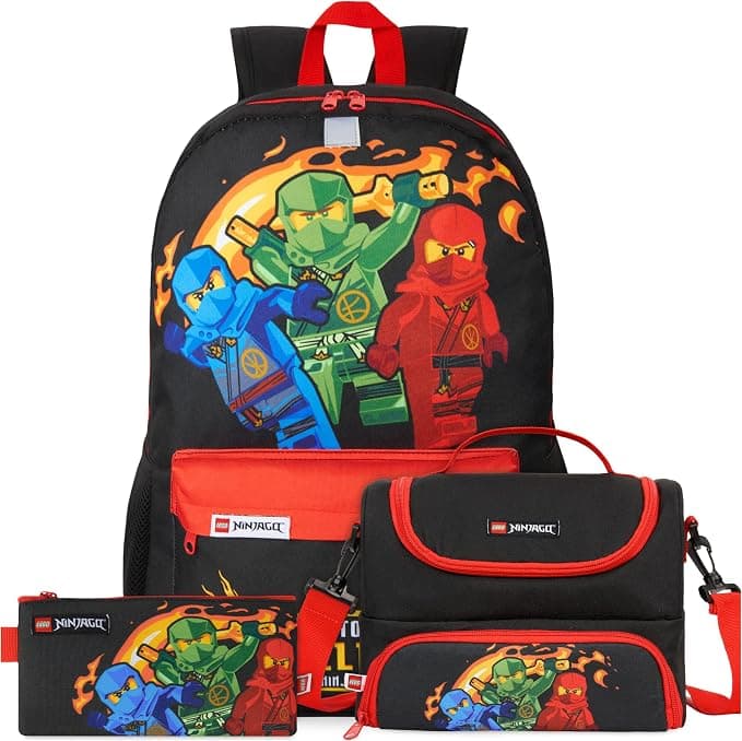 Ninjago Backpack with Lunch Bag and Pencil Case