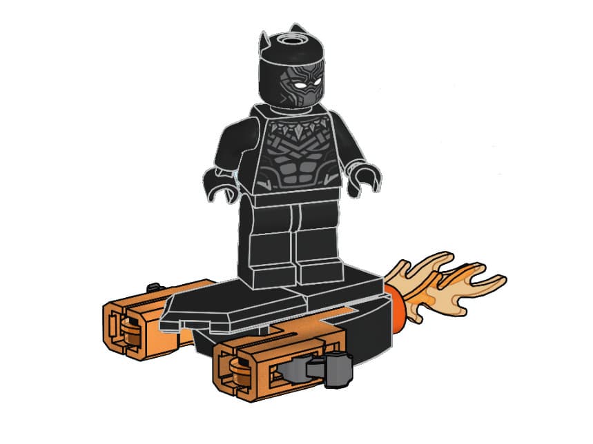 Black Panther with Hoverboard