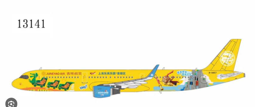 Juneyao Air x LEGOLAND Shanghai Resort 1:400 B-9957 Airbus A321-200