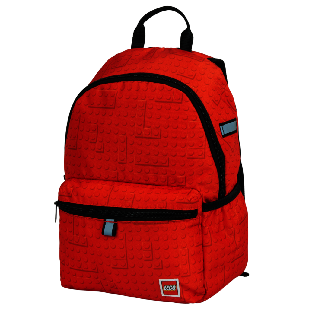 Brick Dots Red Colorblock Backpack