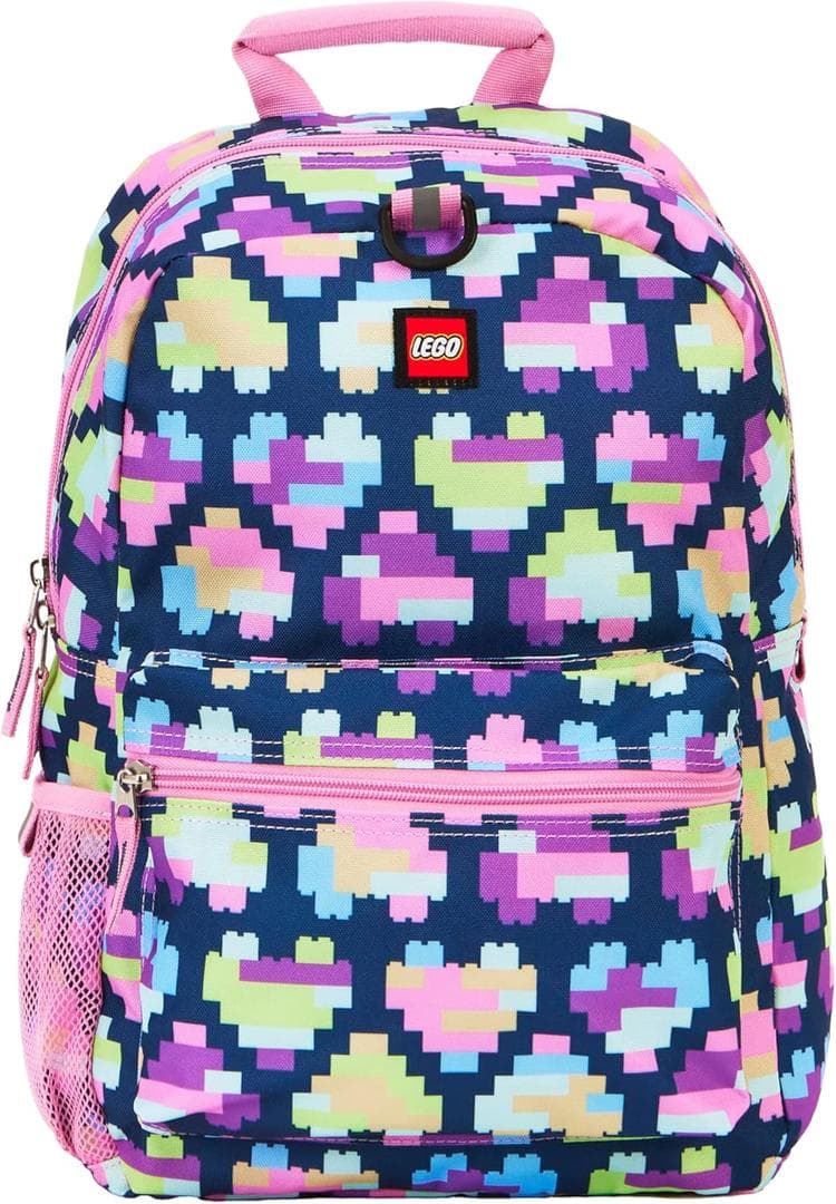 Neon Bricks Hearts Backpack