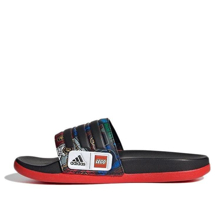 adidas Adilette Comfort K x LEGO Ninjago (Black Red) - Kids' Slides