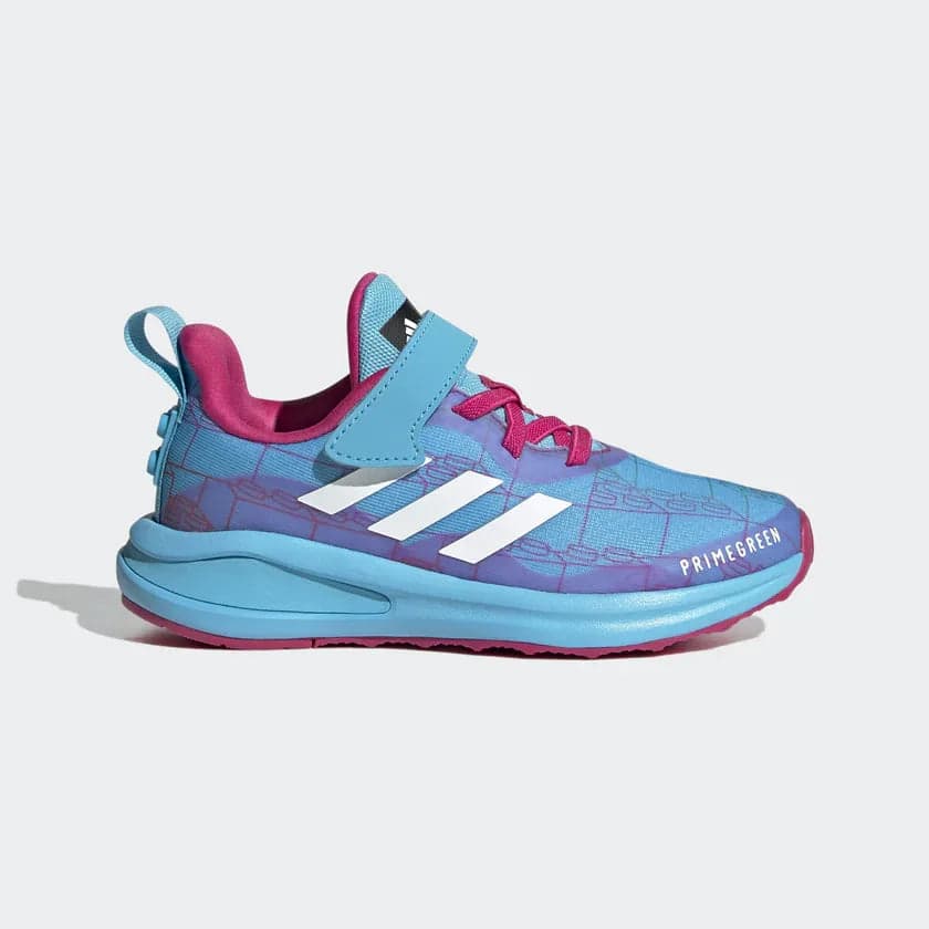 adidas FortaRun X EL J x LEGO (Bright Cyan Bricks) - Kids' Shoes