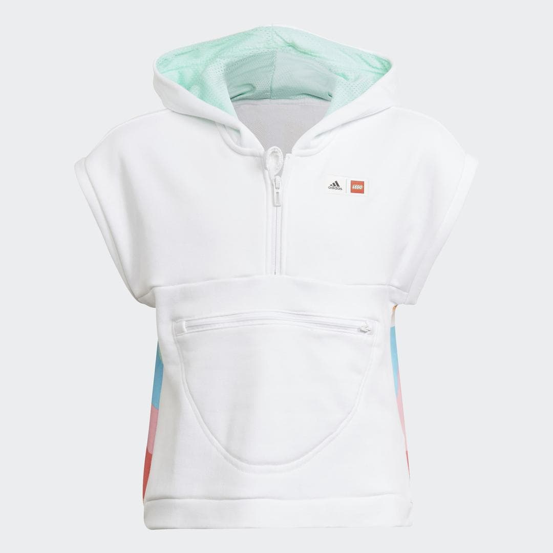 adidas x LEGO DOTS White Short Sleeve Hoodie