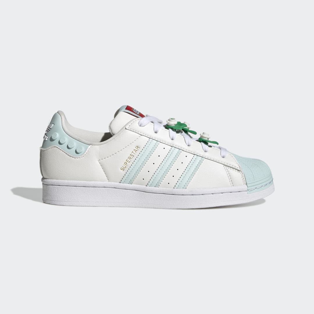 adidas Superstar x LEGO (Clear White Ice Mint) - Women's Shoes