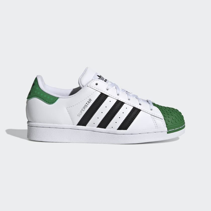 adidas Superstar J x LEGO (White Green) - Kids' Shoes