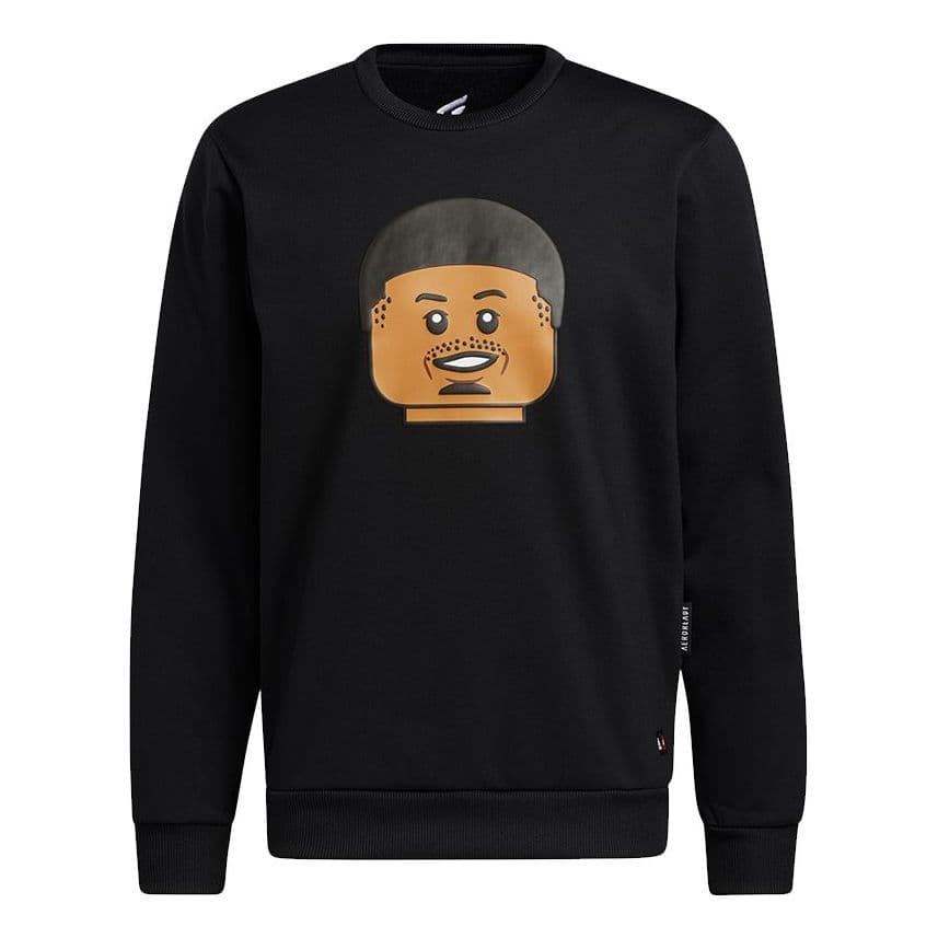 adidas x LEGO Dame Crew Crossover Cartoon Black Round Neck Pullover