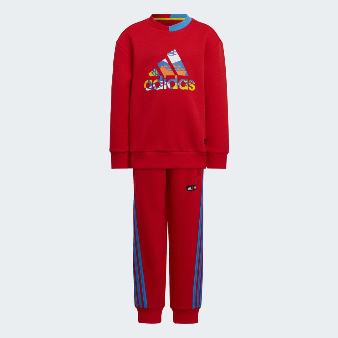 adidas x Classic LEGO Red Crew Sweatshirt and Pants Set