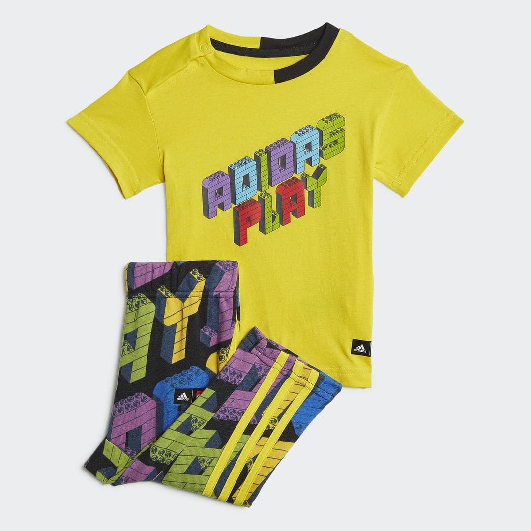 adidas x Classic LEGO Yellow adidas Play T-Shirt and Pants Set