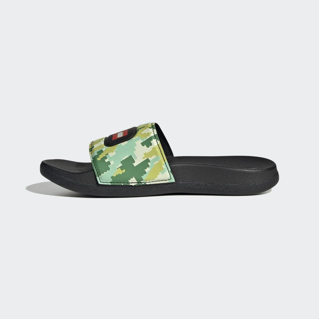 adidas Adilette x LEGO (Digi Camo - Green) - Kids' Slides