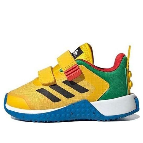 adidas DNA Two-Strap Hook-and-Loop x LEGO (Yellow Black Shock Blue) - Infant Shoes