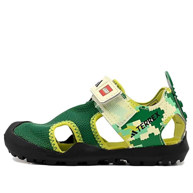 adidas Terrex Captain Toey x LEGO (Core Green Glow) - Kids' Sandals