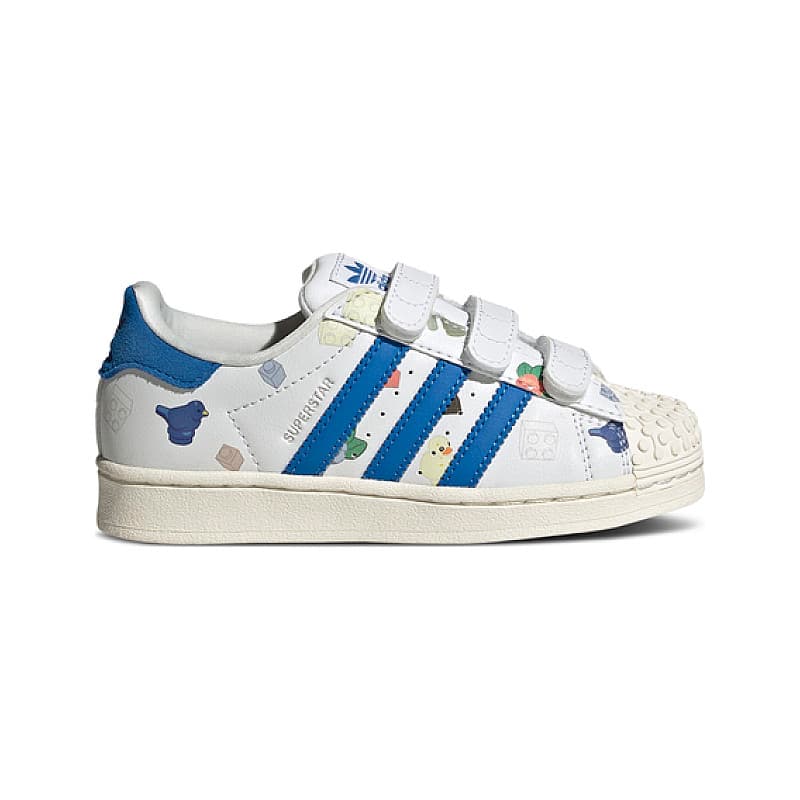 adidas Superstar x LEGO (Bricks and Figurine - White Royal Blue) - Kids' Shoes