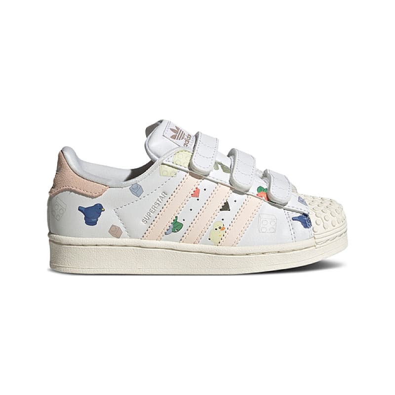 adidas Superstar CF J x LEGO (Bricks and Figurine - White Wonder Quartz) - Kids' Shoes