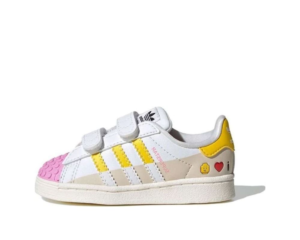 adidas Superstar x LEGO (White Yellow Pink) - Infant Shoes